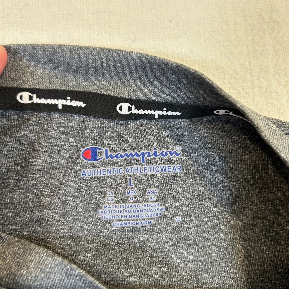 Champion Cal Berkeley Long Sleeve Shirt Mens Large Gray Authentic Athleticwear - Picture 3 of 10
